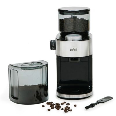Image showing  Freshset 12 Cup Burr Coffee Grinder in Stainless Steel/Black, KG7070