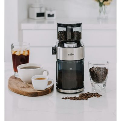 Image showing 5 th Braun Freshset 12 Cup Burr Coffee Grinder in Stainless Steel/Black, KG7070
