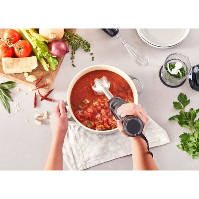 Image showing 7 th Braun Multiquick 5 Vario Hand Blender with 21 Speeds, Whisk, and 1.5 Cup Chopper, MQ5025