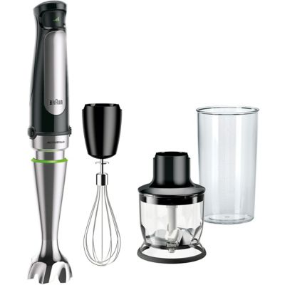 Braun Multiquick 7 Smart-Speed Hand Blender with 500 Watts of Power, Whisk, and 1.5 Cup Chopper, MQ7025X