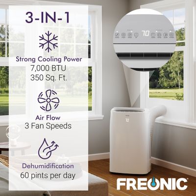 Image showing  10,000 BTU (7,000 BTU Doe) Portable Air Conditioner, FHCP071AKR
