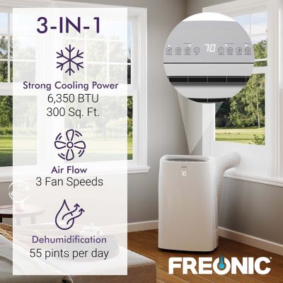 Image showing  9,000 BTU (6,350 BTU Doe) Portable Air Conditioner, FHCP062AKR