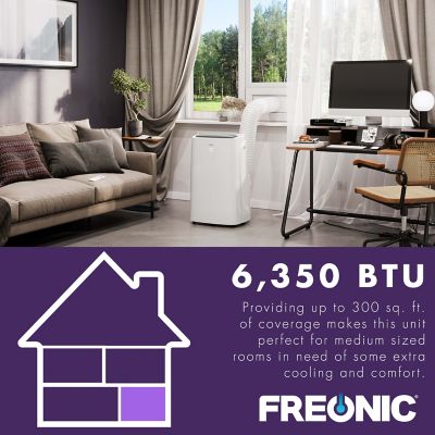 Image showing 5 th Freonic 9,000 BTU (6,350 BTU Doe) Portable Air Conditioner, FHCP062AKR