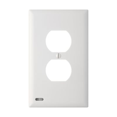Image showing  Duplex Outlet GuideLight 2 Plus Wall Cover Plate, White