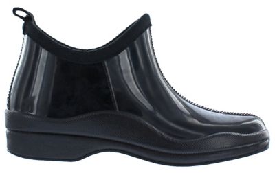 GroundWork Women's Black Daisy Pattern Waterproof Garden Booties