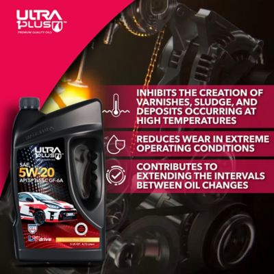 Image showing 6 th Ultra1Plus 5 gal. SAE 5W-20 Synthetic Motor Oil, API SP ILSAC GF-6A