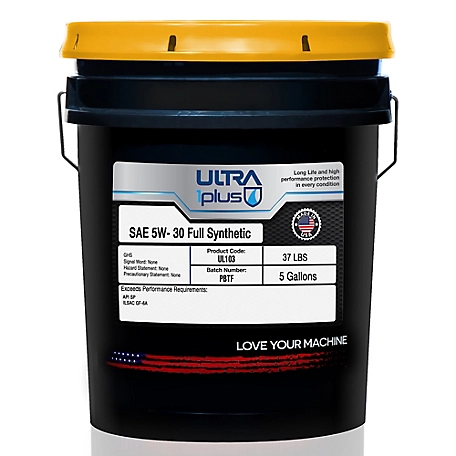 Ultra1Plus SAE 5W-30 Synthetic Motor Oil API SP ILSAC GF-6A, 5 gal.