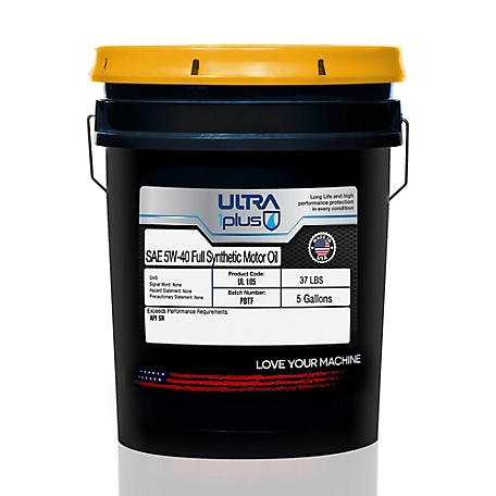 Ultra1Plus SAE 5W-40 Synthetic Motor Oil API SP, 5 gal.