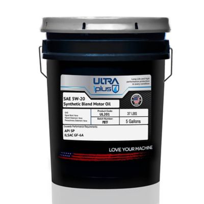 Ultra1Plus SAE 5W-20 Synthetic Blend Motor Oil API SP ILSAC GF-6A, 5 gal.
