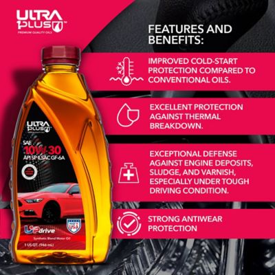 Image showing  5 gal. SAE 10W-30 Synthetic Blend Motor Oil, API SP ILSAC GF-6A