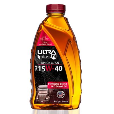 Ultra1Plus SAE 15W-40 Synthetic Blend 5 Heavy-Duty Motor Oil API CK-4/SN, 1 qt.