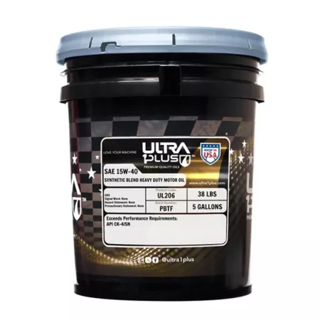 Ultra1Plus 5 gal SAE 15W-40 Synthetic Blend 5 Heavy Duty Engine Oil API CK-4/SN Motor Oils