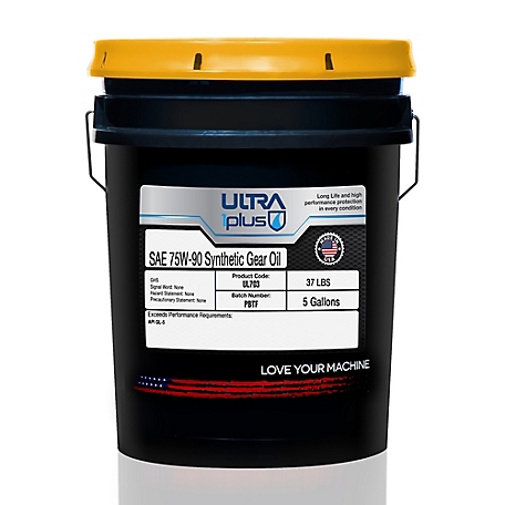 Ultra1Plus SAE 75W-90 Synthetic Limited Slip Gear Oil API GL-5, 5 gal