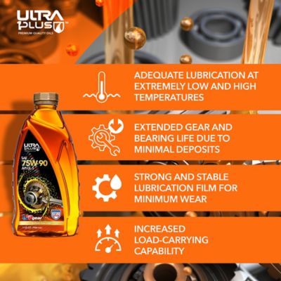Image showing 5 th Ultra1Plus 5 gal. SAE 75W-90 Synthetic Limited Slip Gear Oil, API GL-5