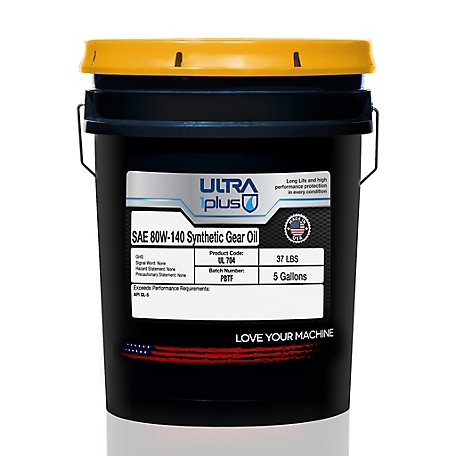 Ultra1Plus SAE 80W-140 Synthetic Gear Oil API GL-5, 5 gal.
