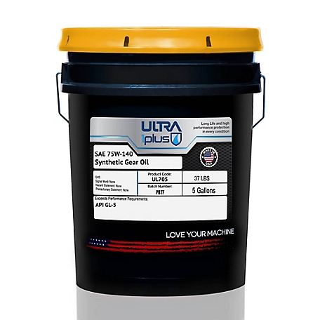 Ultra1Plus SAE 75W-140 Synthetic Gear Oil API GL-5, 5 gal.