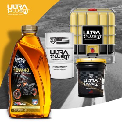 Image showing 5 th Ultra1Plus SAE 10W-40 Synthetic 4-Cycle Engine Oil API SN JASO MA2, 1 qt.