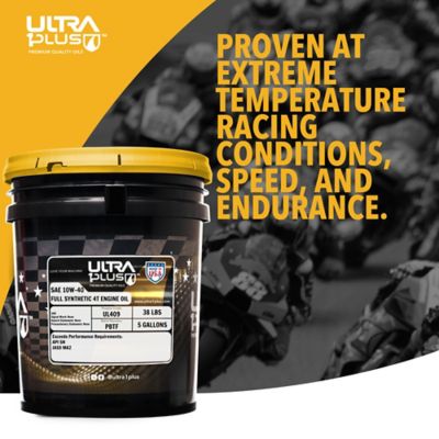 Image showing 5 th Ultra1Plus SAE 10W-40 Synthetic 4-Cycle Engine Oil API SN JASO MA2, 55 gal.