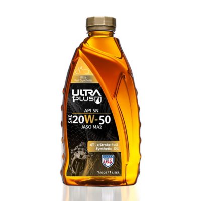 Ultra1Plus SAE 20W-50 Synthetic 4-Cycle Engine Oil API SN JASO MA2, 1 qt.