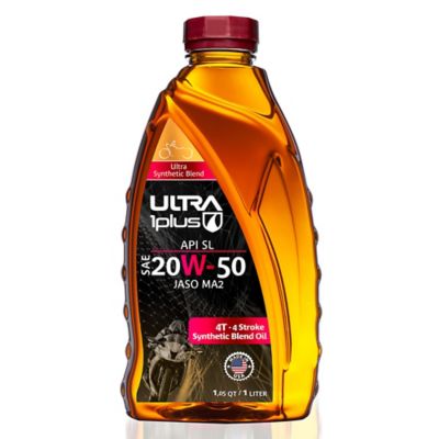 Ultra1Plus SAE 20W-50 Blend 4-Cycle Engine Oil API SL JASO MA2, 1 qt.