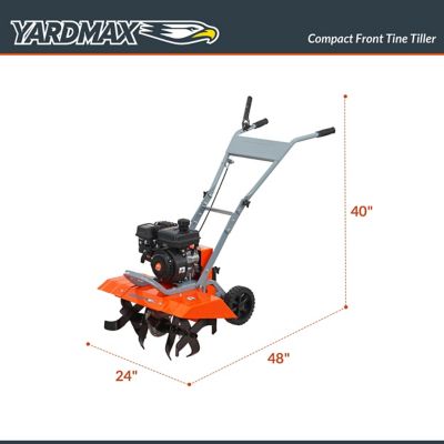 Image showing 5 th YARDMAX 21 in. 80cc Compact Front Tine Gas Tiller