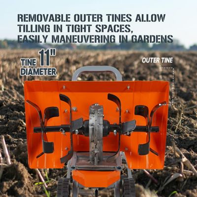 Image showing 10 th YARDMAX 21 in. 80cc Compact Front Tine Gas Tiller