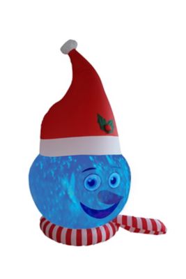 Image showing  Snowman Head With Blue Shimmer Light
