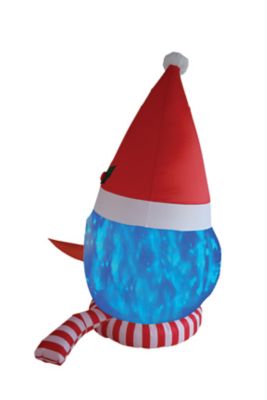 Image showing  Snowman Head With Blue Shimmer Light