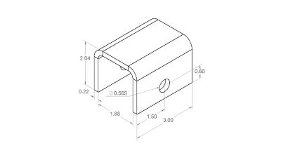 Image showing  Spring Hanger Bracket, 2 in. Tall