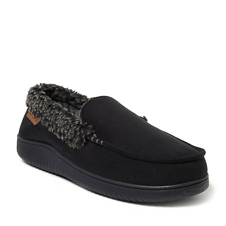 Dearfoams Alexander Microsuede Moccasin with Berber Casing at Tractor ...