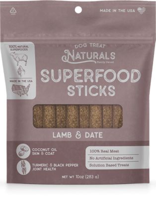 Dog Treat Naturals Lamb and Date Superfood Sticks Dog Treats, 10 oz.