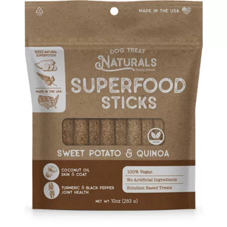 Dog Treat Naturals Sweet Potato and Quinoa Superfood Sticks Dog Treats 10 oz. Dog Soft & Chewy Treats