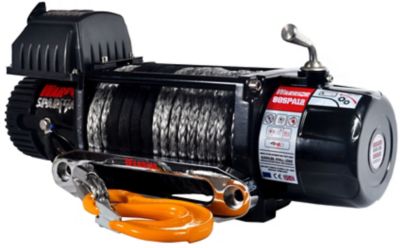 DK2 8,000 lb. Capacity Warrior Spartan Electric Planetary Gear Winch with ARMORTEK Synthetic Rope, 12V 4.6HP