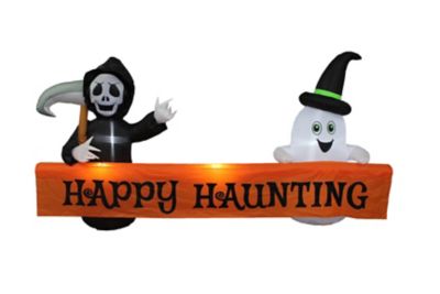 A Holiday Company Inflatable Happy Haunting Banner