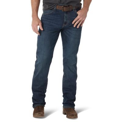Wrangler Men's Slim Fit Mid-Rise Retro Straight Leg Jeans