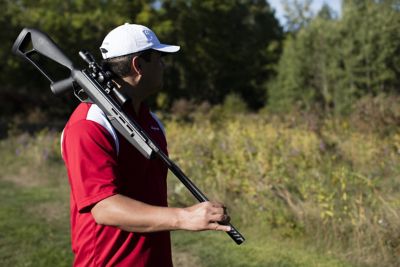 Image showing  .177 Caliber Nitro Piston-Powered Break Barrel Air Rifle with 4x32 Scope and Sleeve