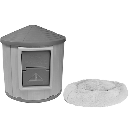 Dog Palace Premium Insulated Plastic Dog House with Calming Bed, CB-52DB