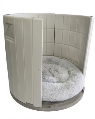 Image showing 9 th Dog Palace Premium Insulated Outdoor Plastic Dog House with Calming Bed, CB-52DB