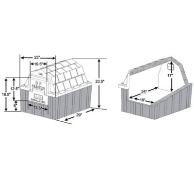 Image showing  Hunter Premium Insulated Indoor Plastic Dog House with Calming Bed