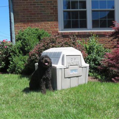 Image showing 5 th Dog Palace Hunter Premium Insulated Indoor Plastic Dog House with Calming Bed