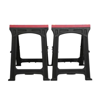 Image showing  24.2 in. x 30.5 in. 350 lb. Capacity Folding Sawhorses, 2-Pack