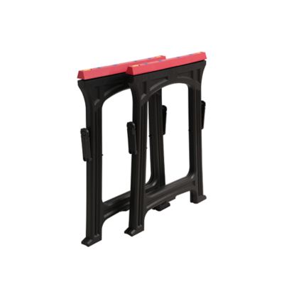 Image showing 6 th JobSmart 24.2 x 30.5in. 350 lb. Capacity Folding Sawhorses, 2 pk.