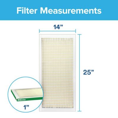 Image showing  MPR 700 Dust, Pollen & Pet Dander Reduction Air Filter, 14 in. x 25 in. x 1 in.