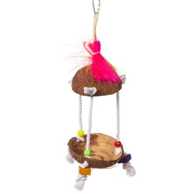 Prevue Pet Products Forage & Engage Tropical Teasers Tiki Hut Bird Toy 62188