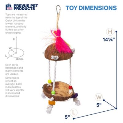 Image showing  Forage and Engage Tropical Teasers Tiki Hut Bird Toy