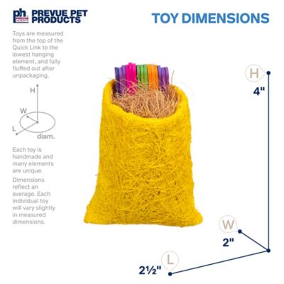 Image showing  Forage and Engage Tear-Riffic Coconut Fiber Bird Wood Stix Grab Bag Bird Toy