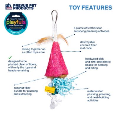 Image showing  Preen and Pacify Tropical Teasers Firecracker Bird Toy