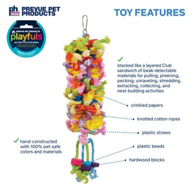 Image showing  Preen and Pacify Calypso Creations Club Bird Toy
