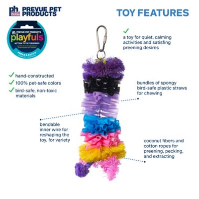 Image showing  Preen and Pacify Calypso Creations Straw Stacker Bird Toy