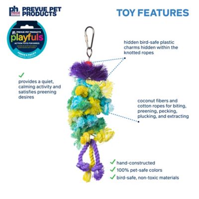 Image showing  Preen and Pacify Calypso Creations Braided Bunch Bird Toy